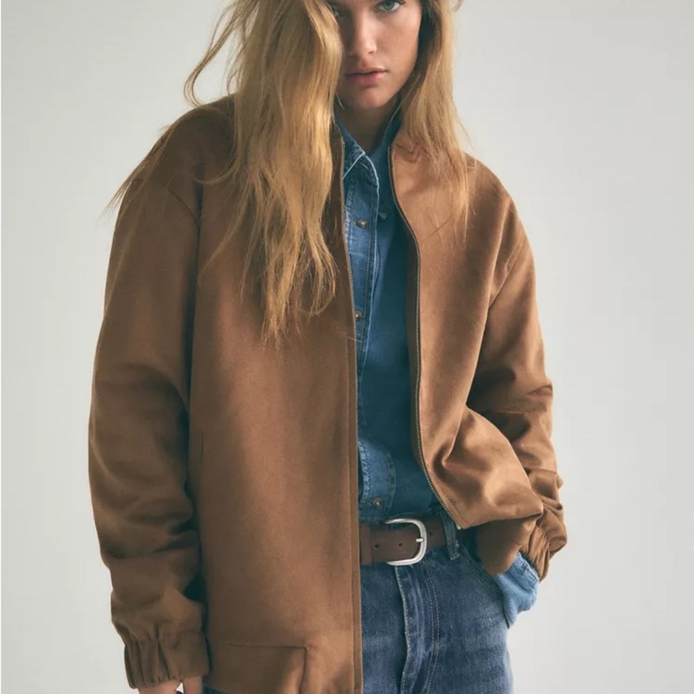 Zara Faux Suede Bomber
